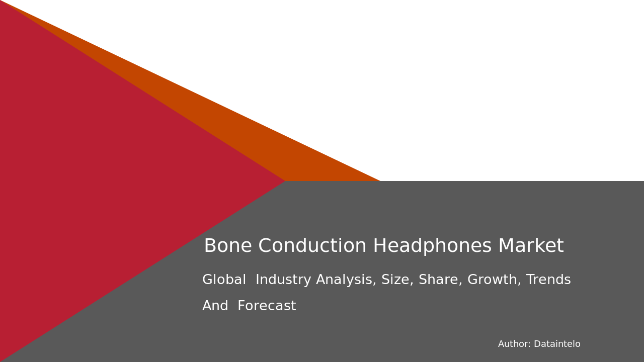 Bone Conduction Headphones Market Report | Global Forecast From 2025 To 2033