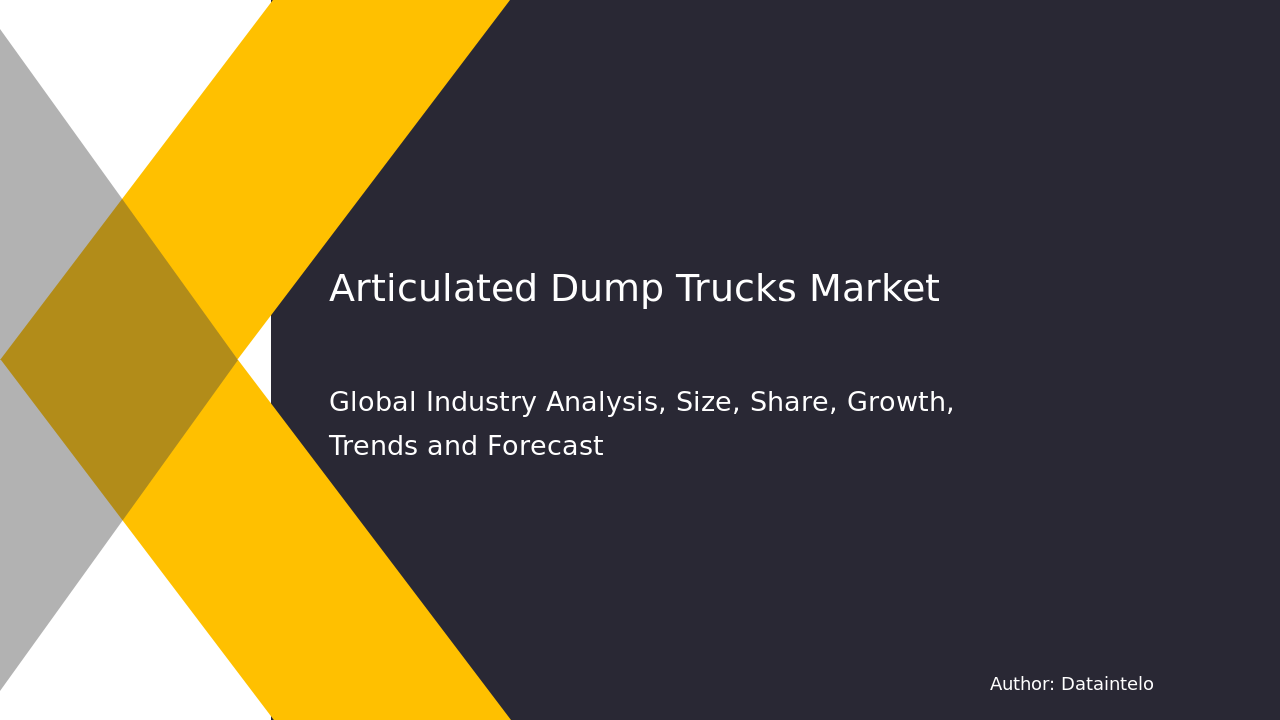 Articulated Dump Trucks Market Report | Global Forecast From 2025 To 2033