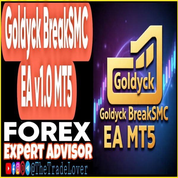 Goldyck BreakSMC EA v1.0 MT5 (Works on Build 5370+) | Forex Robot | MT5 Expert Advisor - The Trade Lovers