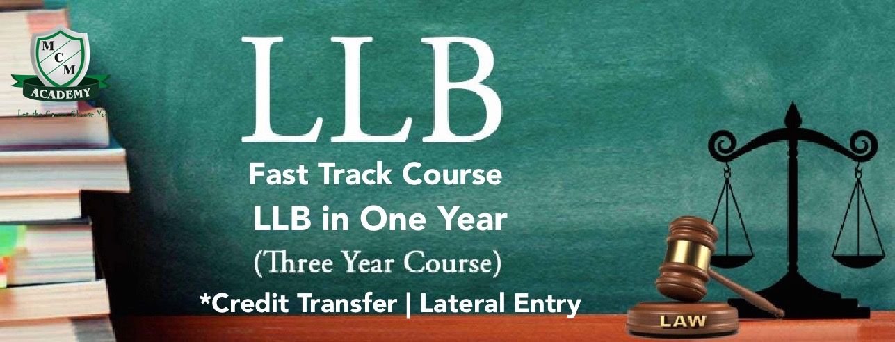 LLB Fast Track | One Year LLB BCI Approved Admission Open