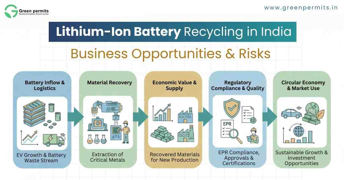 Lithium-Ion Battery Recycling in India: Business Opportunities & Risks - Green Permits – EPR, BIS Certification & Recycling Plant Setup Experts