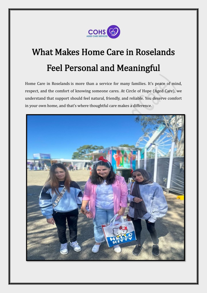 PPT - What Makes Home Care in Roselands Feel Personal and Meaningful PowerPoint Presentation - ID:14689118