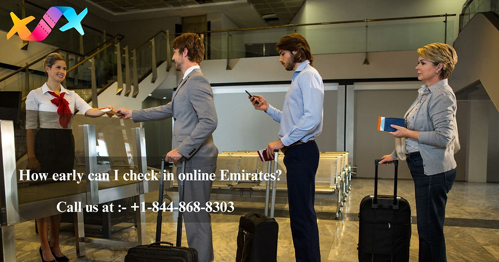 +1-844-868-8303 How early can I check in online Emirates?