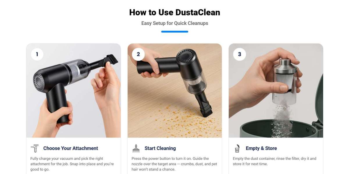 DustaClean Portable Cleaner – The Smart Way to Remove Dust Instantly