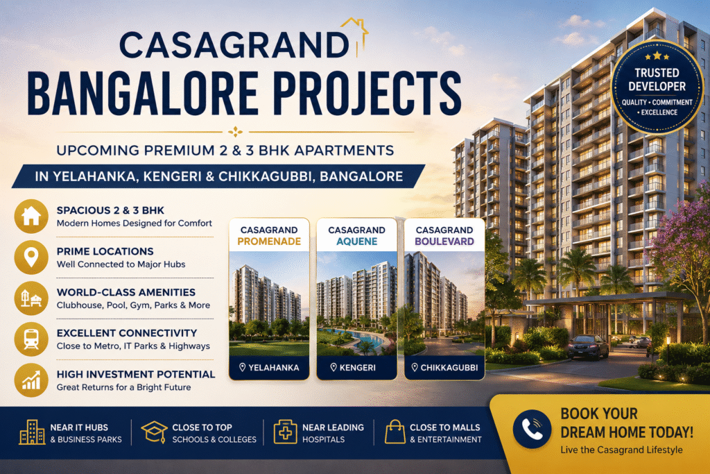 Casagrand Bangalore Projects: Upcoming 2 & 3 BHK Apartments - Upcoming Property Hub