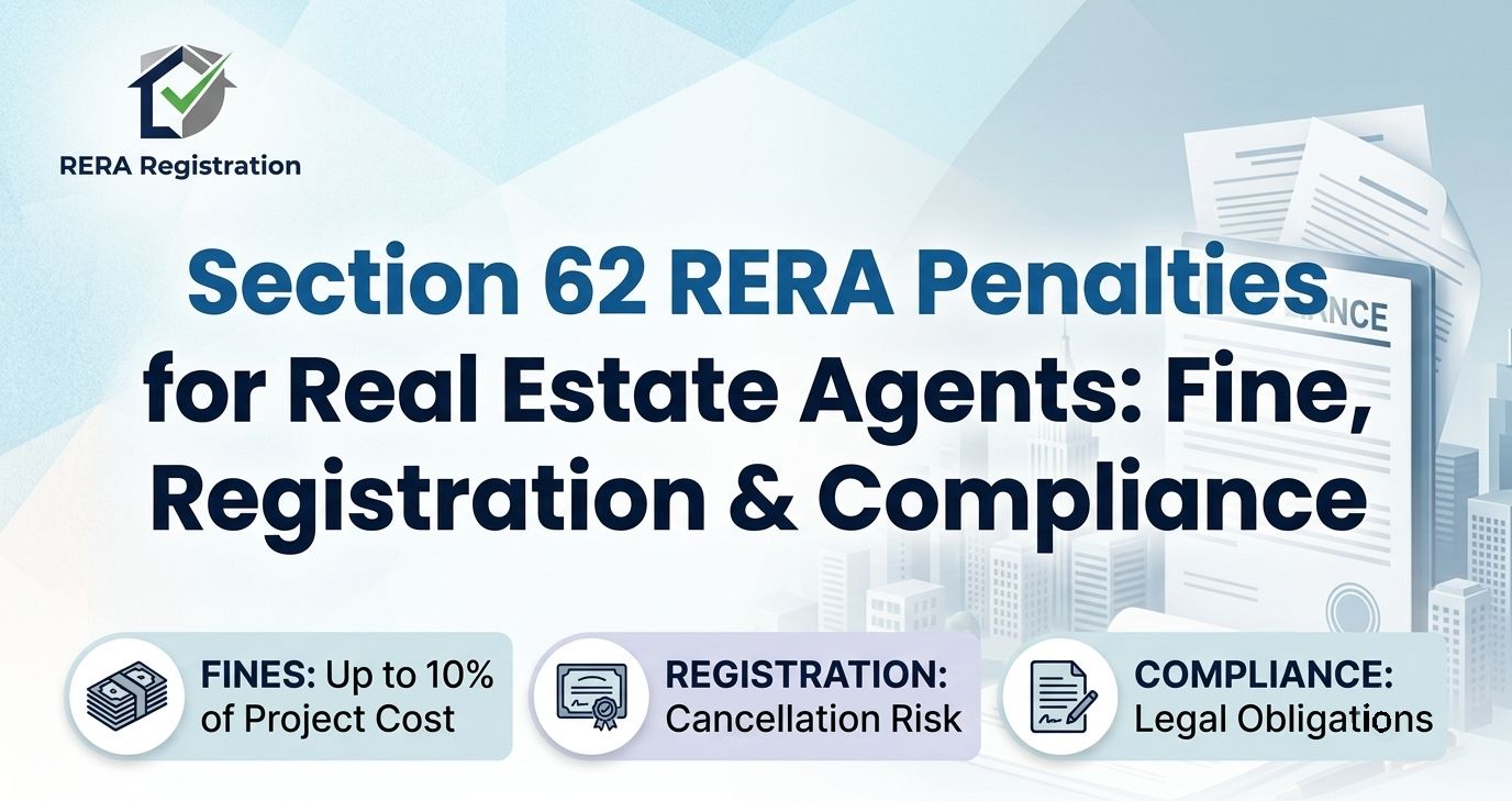Section 62 RERA Penalties for Real Estate Agents: Fine, Registration & Compliance